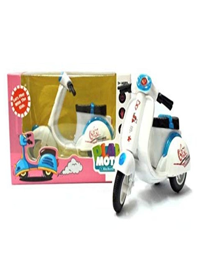 IndusBay® Pack of 4 Mini Die Cast Metal Scooter Vehicle Toy with Pull Back Action and Workable Steering - (4 inches) - Image 3